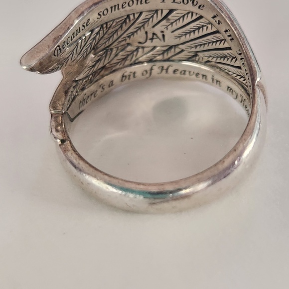JAI John Hardy Sterling Silver Angel Wing Ring, size 7, preloved - Picture 3 of 7